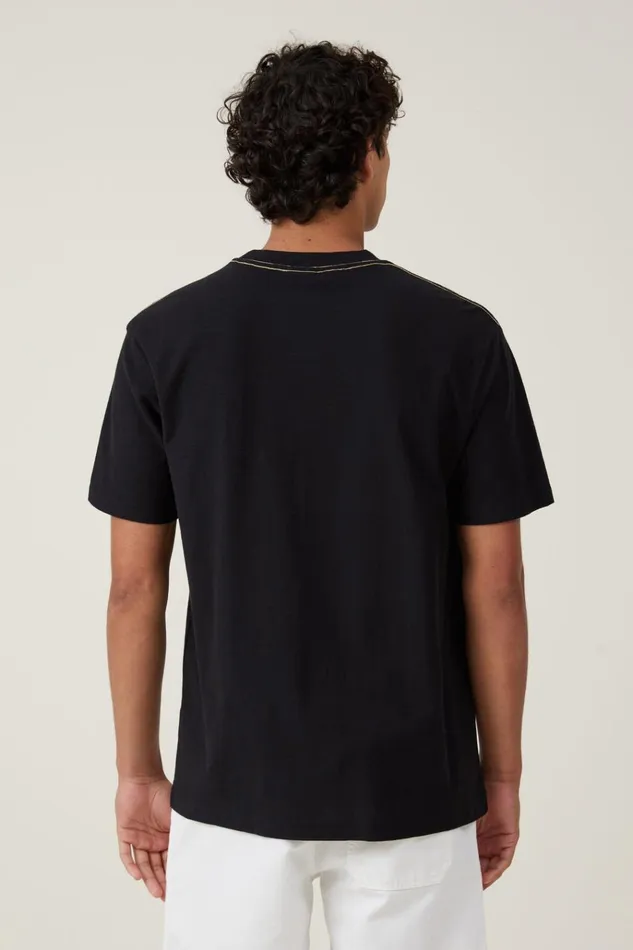 Men Tees and Tanks Cotton On Premium Loose Fit Art TShirt Black Send It Men Tees and Tanks Cotton On Premium Loose Fit Art TShirt Black Send It