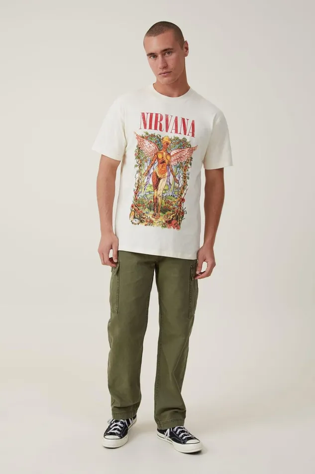 Men Tees and Tanks Cotton On Premium Loose Fit Music TShirt Lcn Mt Creampuffnirvana 8211 Floral In Utero Men Tees and Tanks Cotton On Premium Loose Fit Music TShirt Lcn Mt Creampuffnirvana 8211 Floral In Utero