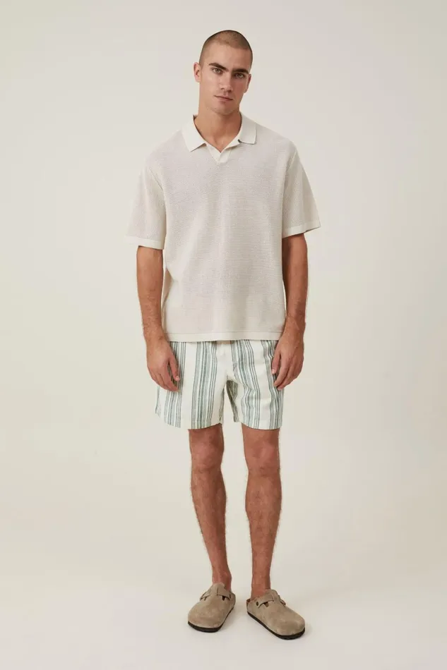 Men Tees and Tanks Cotton On Resort Short Sleeve Polo Bone Men Tees and Tanks Cotton On Resort Short Sleeve Polo Bone
