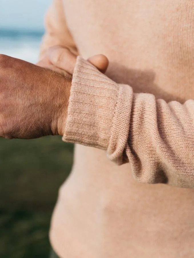 Men Tern Crew Jumper Pink Finisterre Knitwear