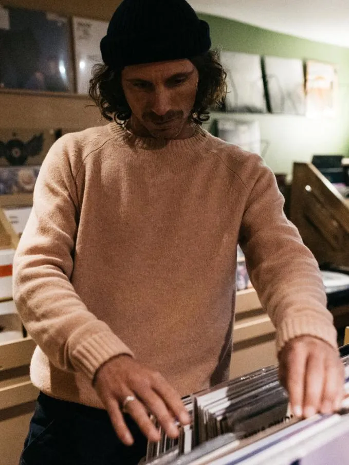 Men Tern Crew Jumper Pink Finisterre Knitwear