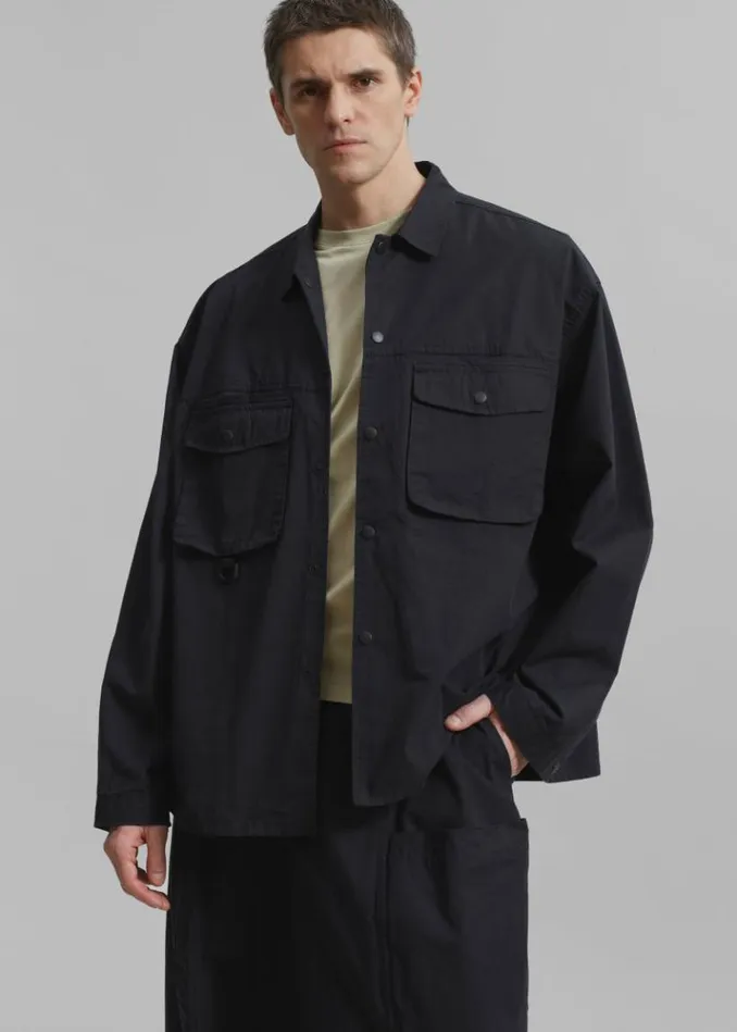 Men The Frankie Shop Jameson Button Up Shirt 8211 Black Black