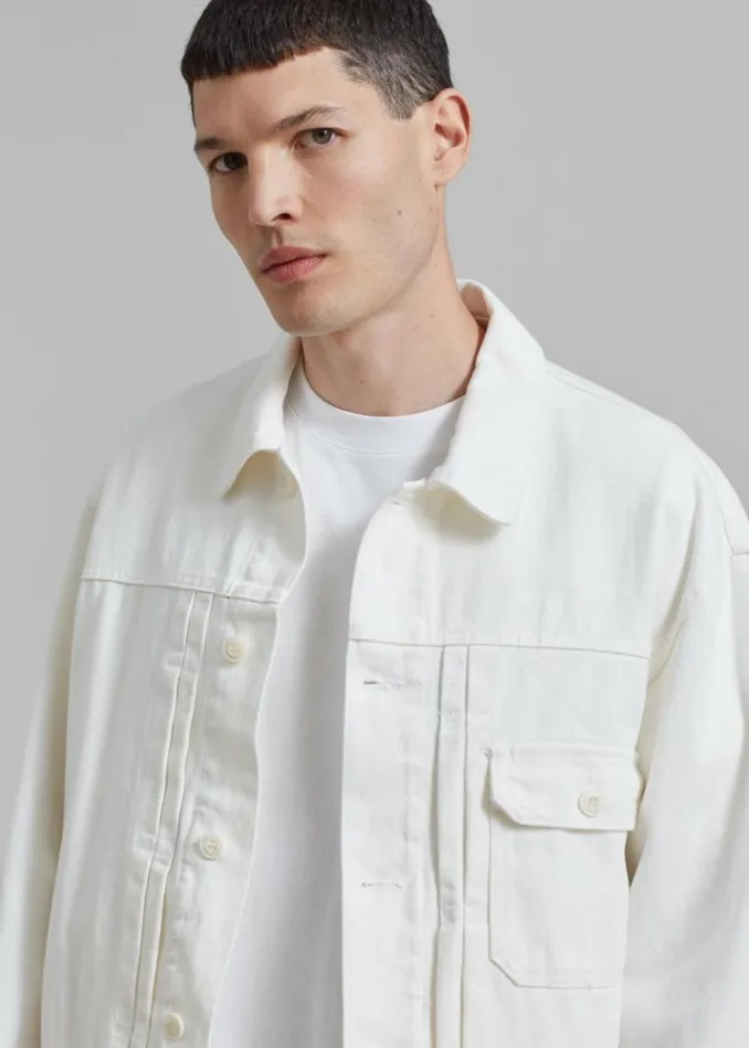 Men The Frankie Shop Matthew Denim Jacket 8211 White White