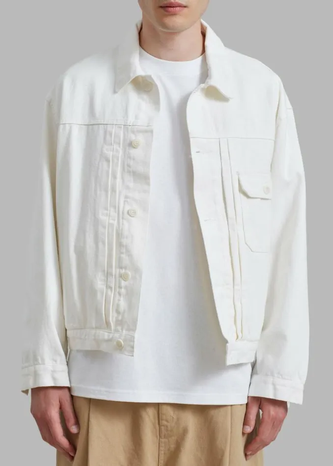 Men The Frankie Shop Matthew Denim Jacket 8211 White White