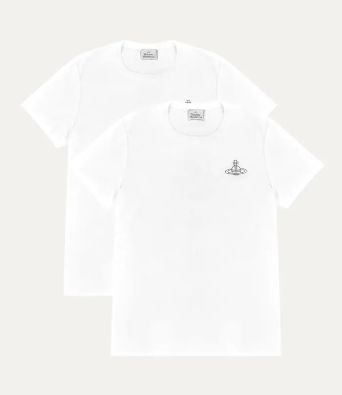 Men TwoPack TShirt White Vivienne Westwood TShirts And Polos