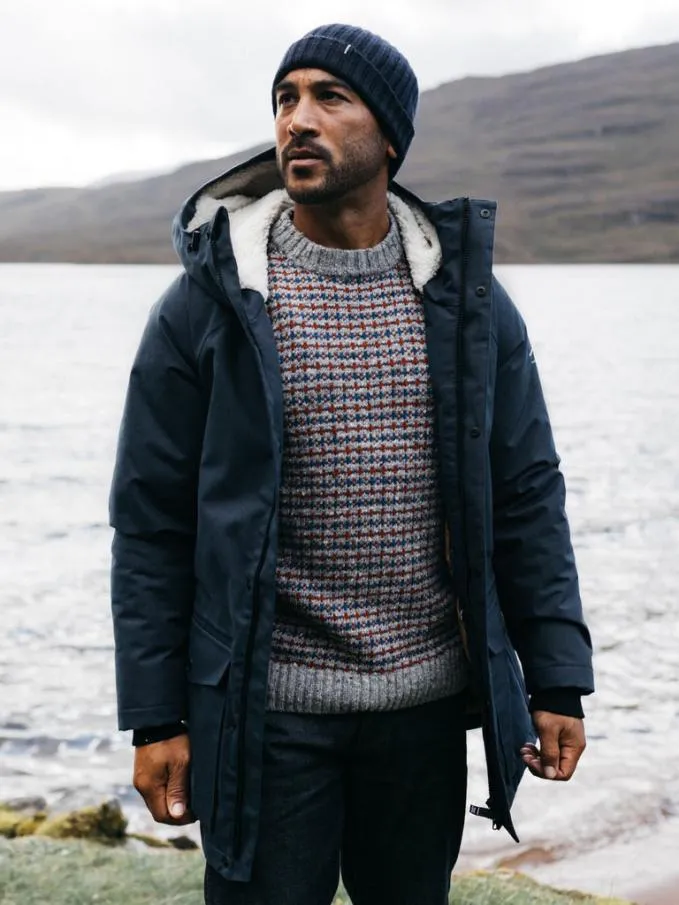 Men Vellus Waterproof Parka Navy Finisterre Jackets Coats and Gilets
