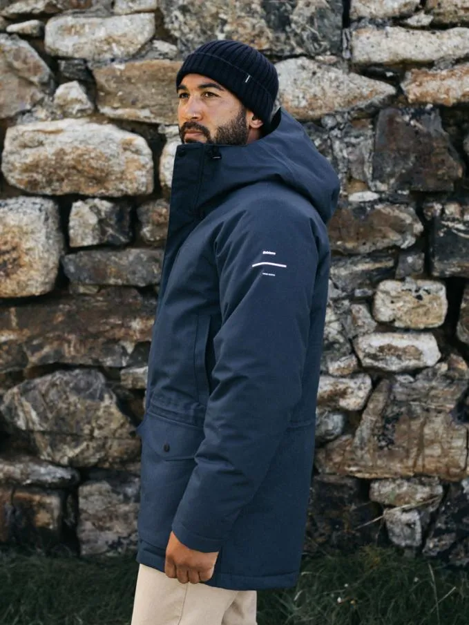 Men Vellus Waterproof Parka Navy Finisterre Jackets Coats and Gilets