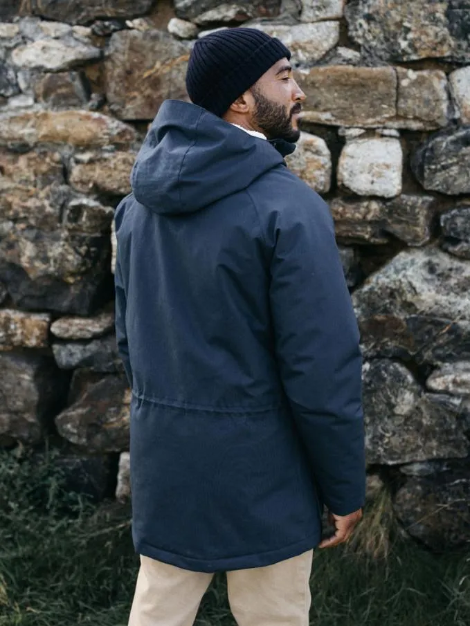 Men Vellus Waterproof Parka Navy Finisterre Jackets Coats and Gilets