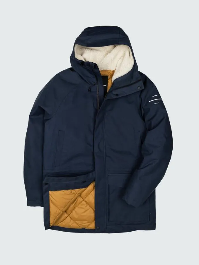 Men Vellus Waterproof Parka Navy Finisterre Jackets Coats and Gilets