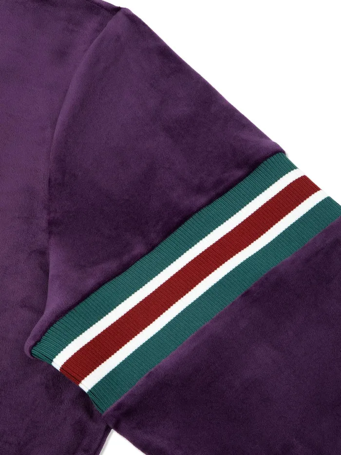 Men Velour Sergio Tacchini Ostuni Velour Track Jacket Blackberry Cordial