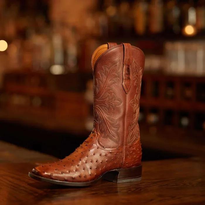 Men Western Boots Ariat Bench Made Bassett Western Boot Bourbon Full Quill Ostrich Men Western Boots Ariat Bench Made Bassett Western Boot Bourbon Full Quill Ostrich