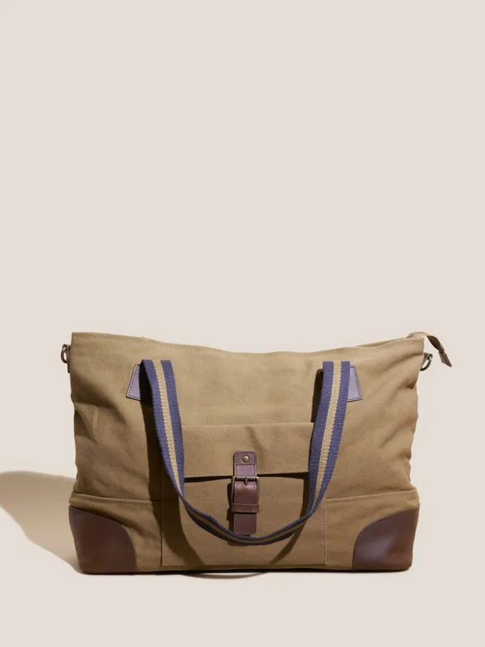 Men White Stuff Bags Canvas Holdall Light Natural