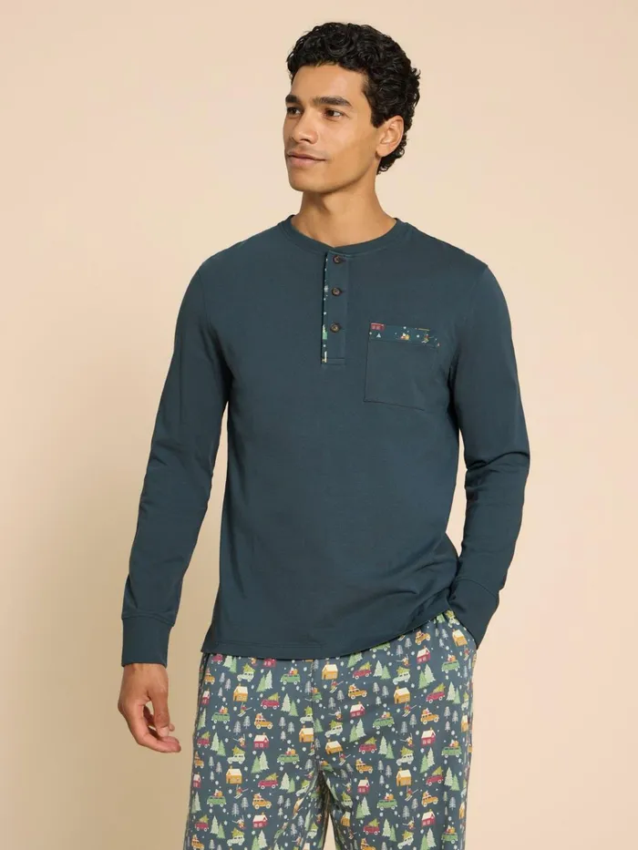 Men White Stuff Pyjamas Novelty PJ Trouser Blue Print Men White Stuff Pyjamas Novelty PJ Trouser Blue Print