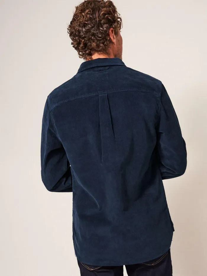 Men White Stuff Shirts Whitwick Cord Shirt Dark Navy Men White Stuff Shirts Whitwick Cord Shirt Dark Navy