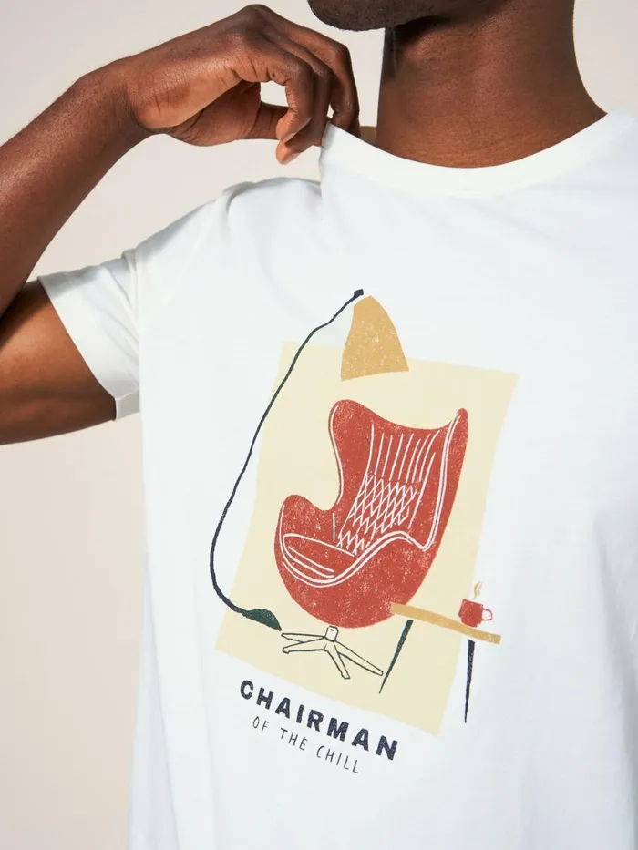 Men White Stuff Tshirts Chairman Graphic Tee Natural White Men White Stuff Tshirts Chairman Graphic Tee Natural White