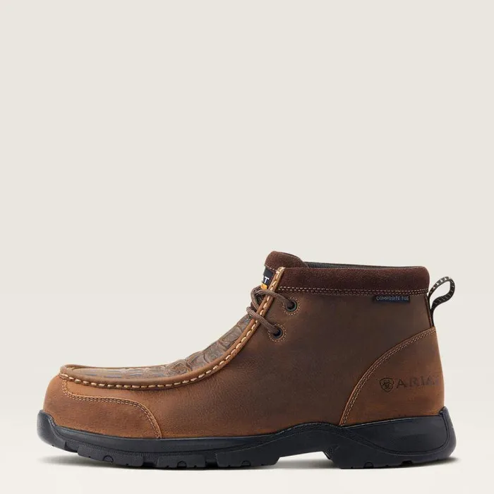 Men Work Boots Ariat Edge LTE Moc Composite Toe Work Boot Brown Men Work Boots Ariat Edge LTE Moc Composite Toe Work Boot Brown