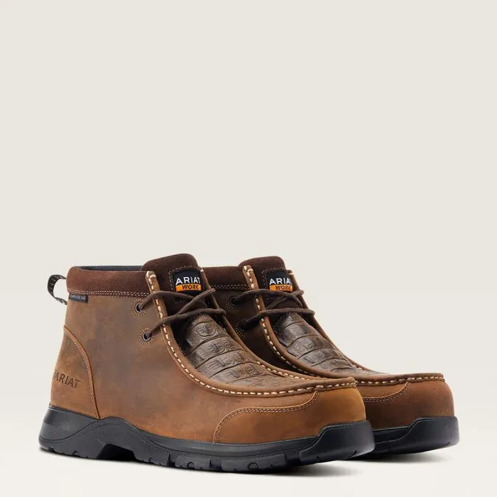 Men Work Boots Ariat Edge LTE Moc Composite Toe Work Boot Brown Men Work Boots Ariat Edge LTE Moc Composite Toe Work Boot Brown
