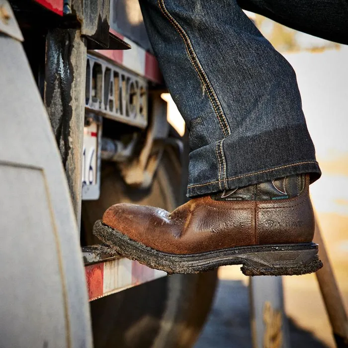Men Work Boots Ariat WorkHog XT VentTEK Waterproof Carbon Toe Work Boot Rye Brown Men Work Boots Ariat WorkHog XT VentTEK Waterproof Carbon Toe Work Boot Rye Brown