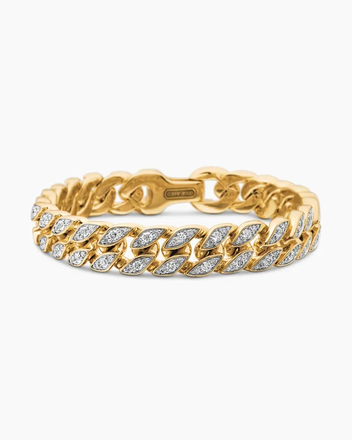 Mens Curb Chain Bracelet In 18K Yellow Gold 115mm Men David Yurman Chain Mens Curb Chain Bracelet In 18K Yellow Gold 115mm Men David Yurman Chain