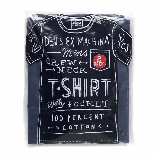 Mens Deus Ex Machina Classics Deus 2 Pack Tees 8211 Navy Navy Mens Deus Ex Machina Classics Deus 2 Pack Tees 8211 Navy Navy