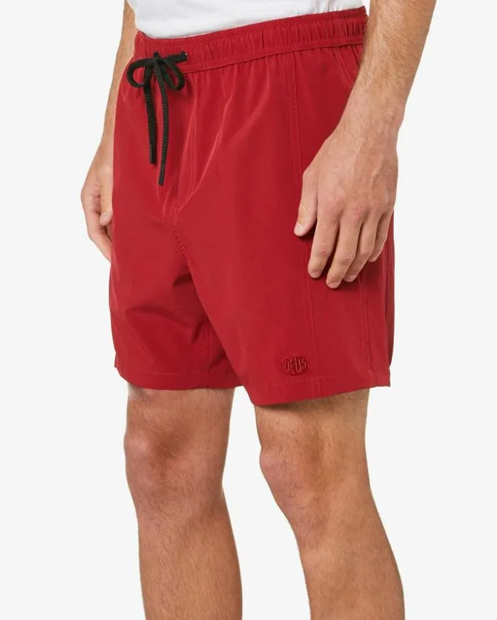 Mens Deus Ex Machina Classics Summit Boardshort 8211 Jester Red Jester Red Mens Deus Ex Machina Classics Summit Boardshort 8211 Jester Red Jester Red