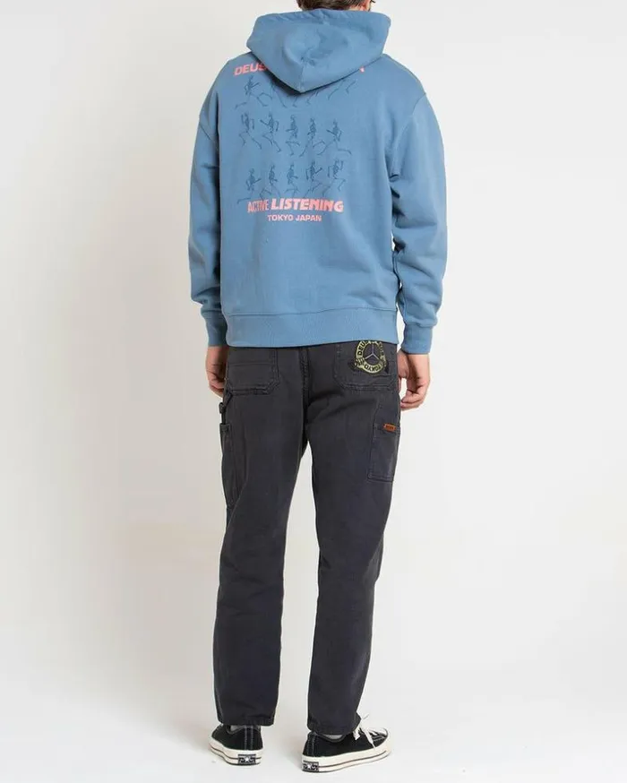 Mens Deus Ex Machina Hoodies and Sweaters Active Listening Hoodie 8211 Blue Heaven Blue Heaven Mens Deus Ex Machina Hoodies and Sweaters Active Listening Hoodie 8211 Blue Heaven Blue Heaven