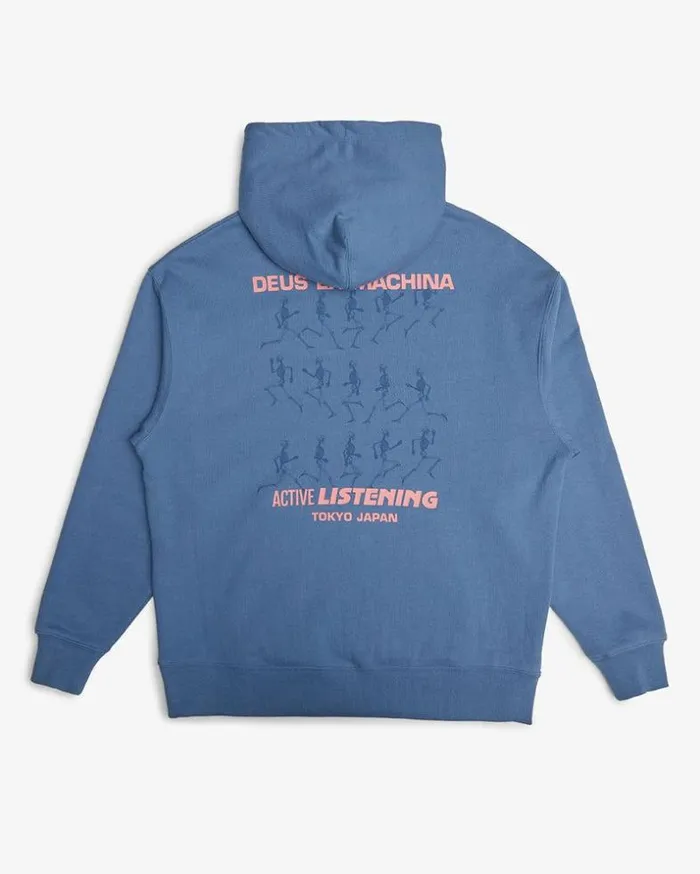 Mens Deus Ex Machina Hoodies and Sweaters Active Listening Hoodie 8211 Blue Heaven Blue Heaven Mens Deus Ex Machina Hoodies and Sweaters Active Listening Hoodie 8211 Blue Heaven Blue Heaven