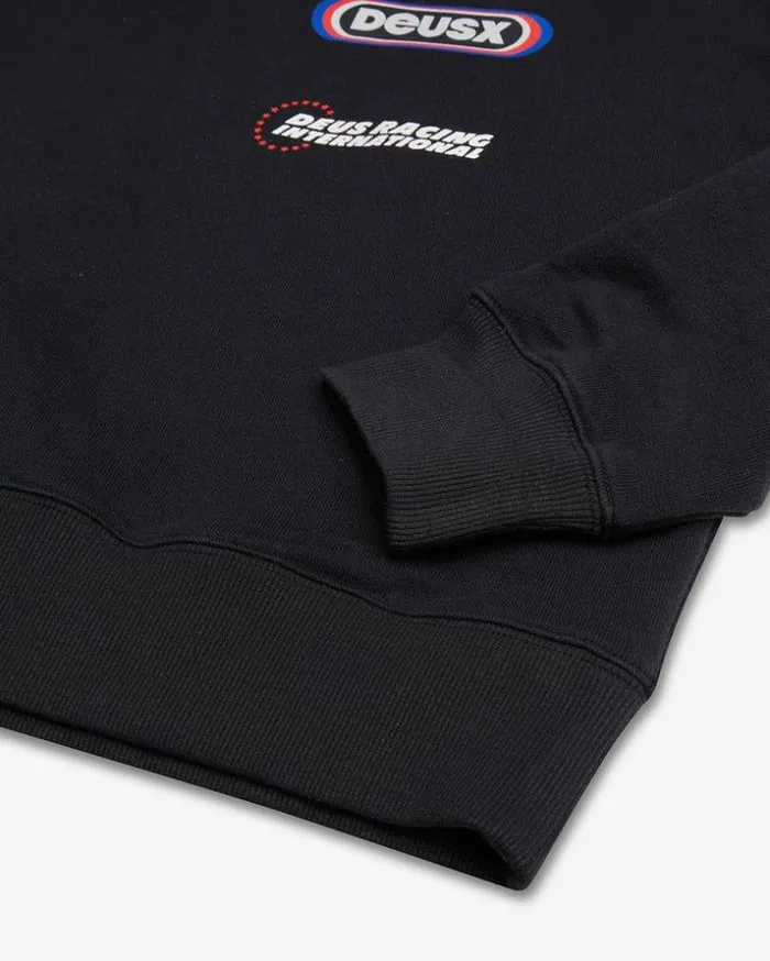 Mens Deus Ex Machina Hoodies and Sweaters Moto Decal Crew 8211 Black Black Mens Deus Ex Machina Hoodies and Sweaters Moto Decal Crew 8211 Black Black