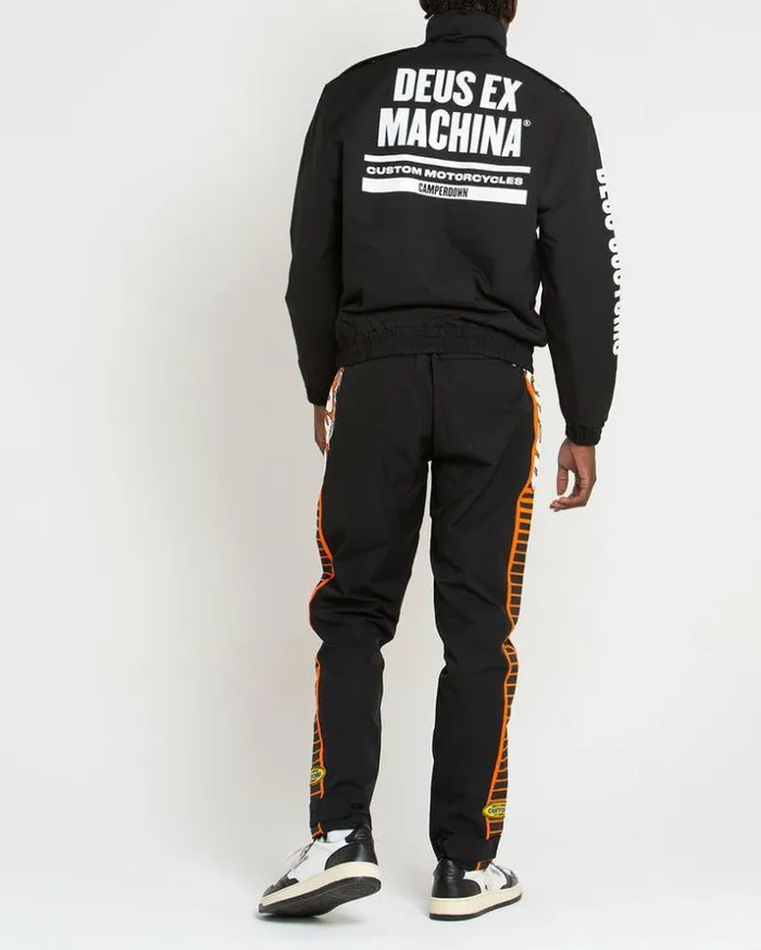 Mens Deus Ex Machina Jackets Team Racing Jacket 8211 Black Black Mens Deus Ex Machina Jackets Team Racing Jacket 8211 Black Black