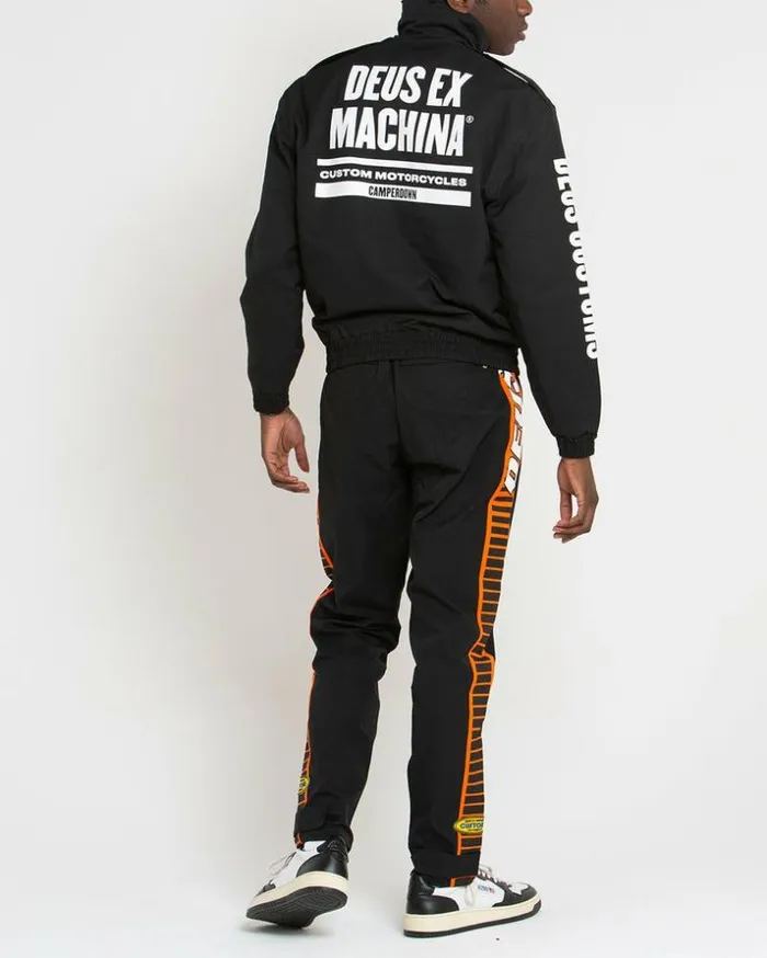 Mens Deus Ex Machina Jackets Team Racing Jacket 8211 Black Black Mens Deus Ex Machina Jackets Team Racing Jacket 8211 Black Black