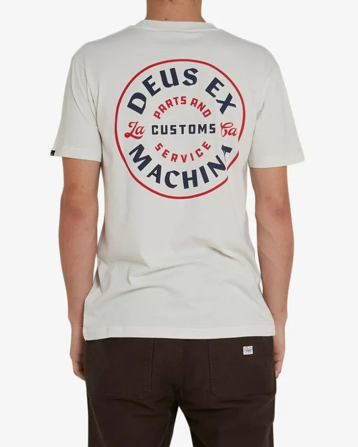 Mens Deus Ex Machina Tees Eclipse Tee 8211 Vintage White Vintage White Mens Deus Ex Machina Tees Eclipse Tee 8211 Vintage White Vintage White