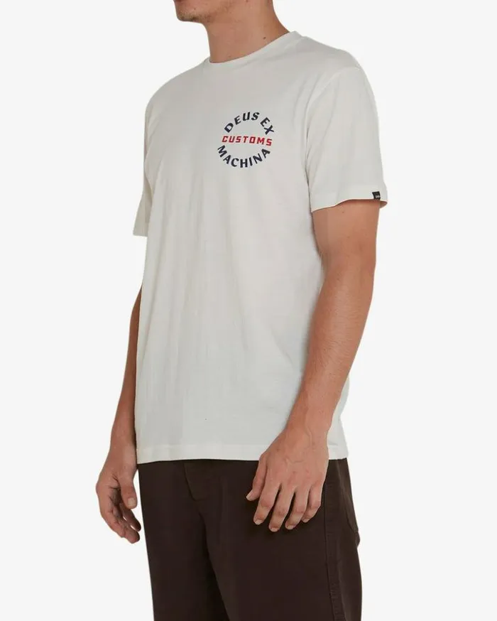 Mens Deus Ex Machina Tees Eclipse Tee 8211 Vintage White Vintage White Mens Deus Ex Machina Tees Eclipse Tee 8211 Vintage White Vintage White