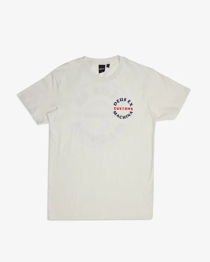 Mens Deus Ex Machina Tees Eclipse Tee 8211 Vintage White Vintage White Mens Deus Ex Machina Tees Eclipse Tee 8211 Vintage White Vintage White