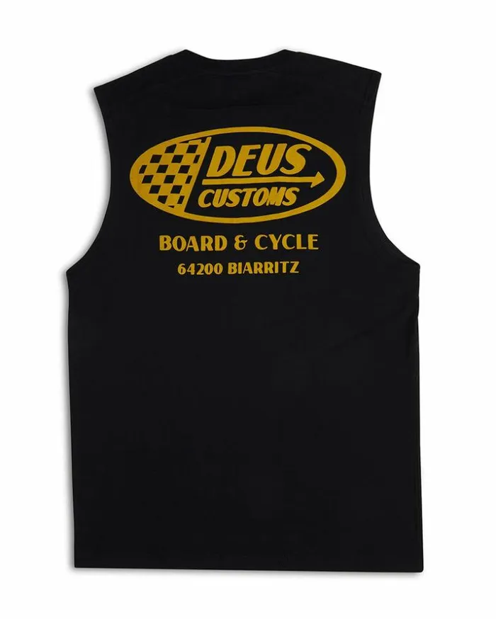 Mens Deus Ex Machina Tees Flags Muscle 8211 Black Black Mens Deus Ex Machina Tees Flags Muscle 8211 Black Black