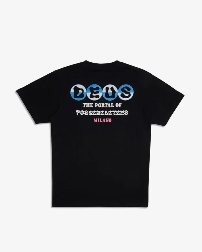 Mens Deus Ex Machina Tees Ivan Tee 8211 Black Black Mens Deus Ex Machina Tees Ivan Tee 8211 Black Black