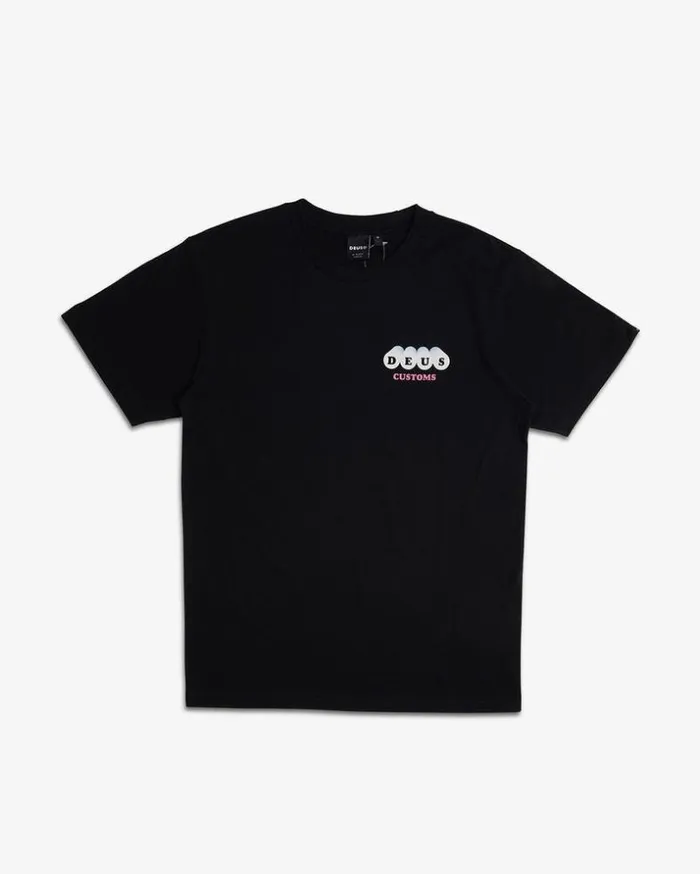 Mens Deus Ex Machina Tees Ivan Tee 8211 Black Black Mens Deus Ex Machina Tees Ivan Tee 8211 Black Black