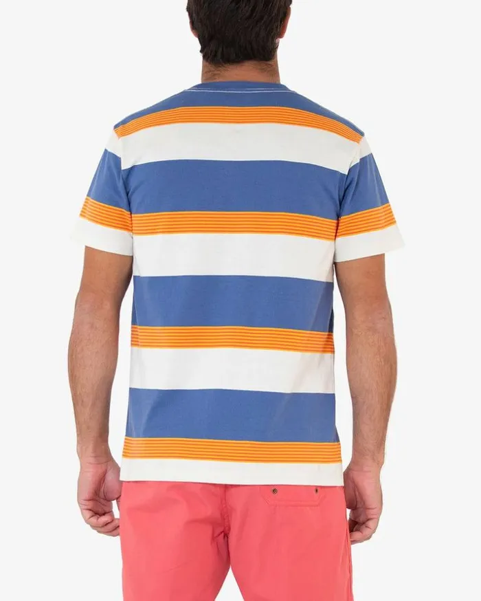 Mens Deus Ex Machina Tees Seth Stripe Tee 8211 Dusty Blue Dusty Blue Mens Deus Ex Machina Tees Seth Stripe Tee 8211 Dusty Blue Dusty Blue