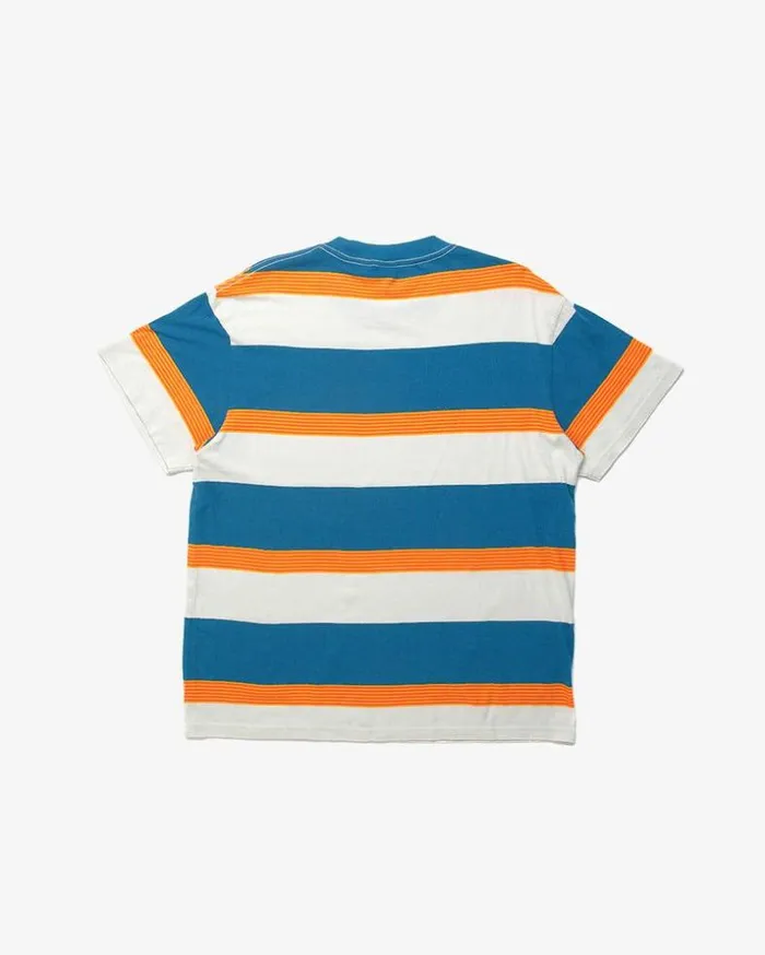 Mens Deus Ex Machina Tees Seth Stripe Tee 8211 Dusty Blue Dusty Blue Mens Deus Ex Machina Tees Seth Stripe Tee 8211 Dusty Blue Dusty Blue