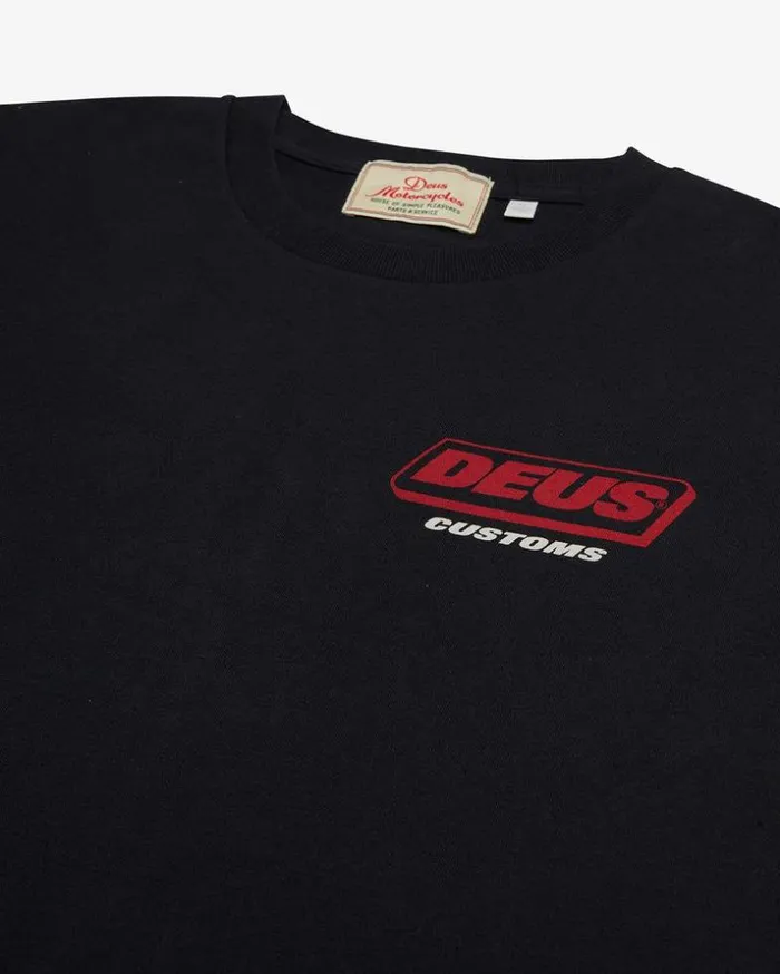 Mens Deus Ex Machina Tees Unchained Tee 8211 Black Black Mens Deus Ex Machina Tees Unchained Tee 8211 Black Black