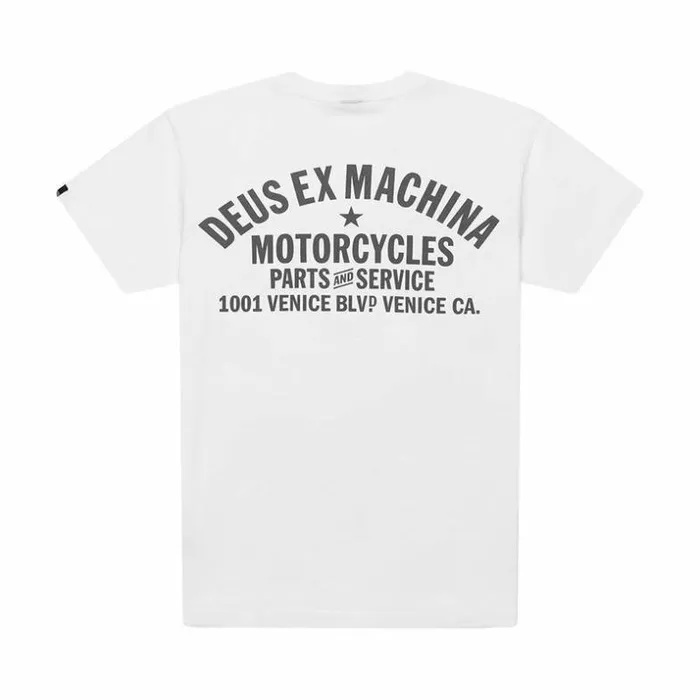 Mens Deus Ex Machina Tees Venice Address 8211 White White Mens Deus Ex Machina Tees Venice Address 8211 White White