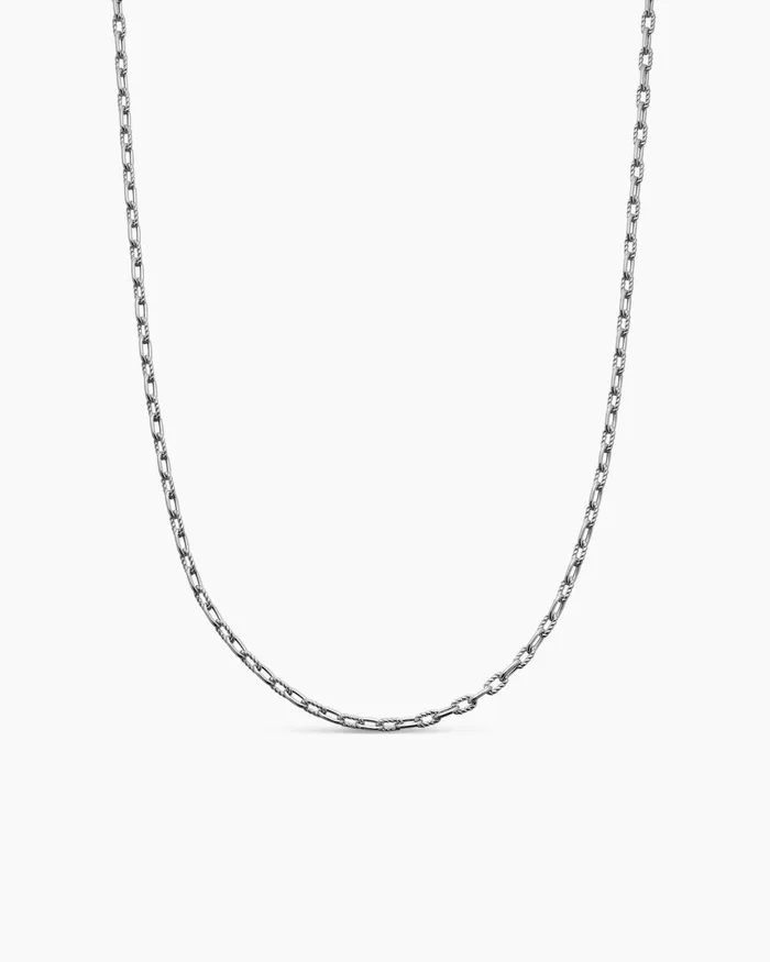 Mens DY Madison Chain Necklace In Sterling Silver 3mm Men David Yurman Chains Mens DY Madison Chain Necklace In Sterling Silver 3mm Men David Yurman Chains