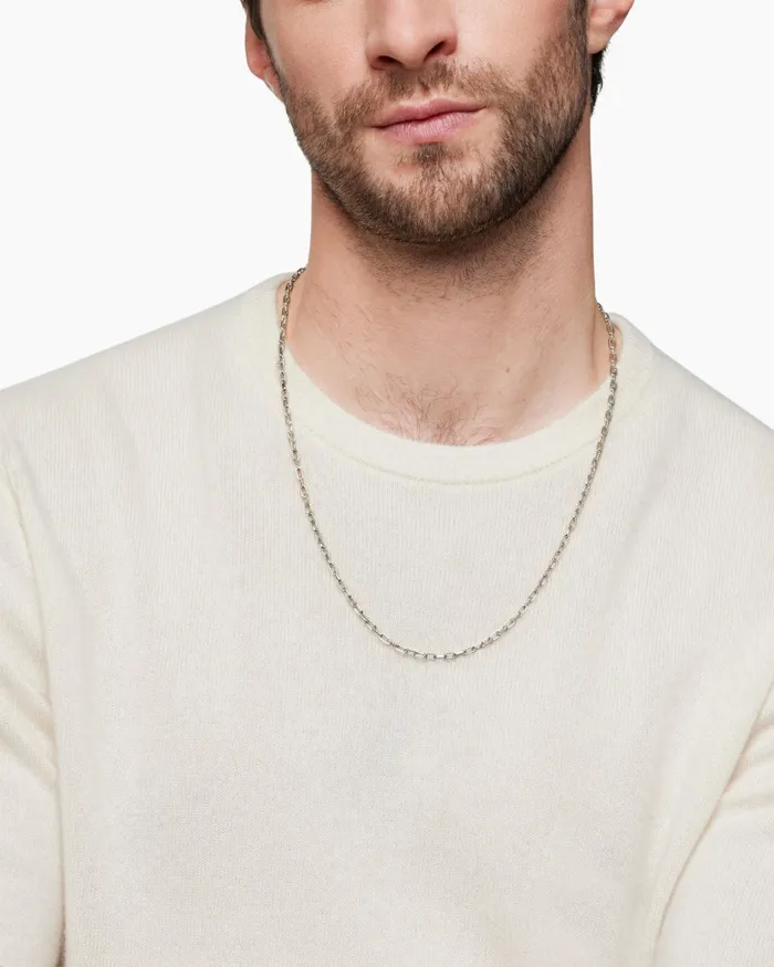 Mens DY Madison Chain Necklace In Sterling Silver 3mm Men David Yurman Chains Mens DY Madison Chain Necklace In Sterling Silver 3mm Men David Yurman Chains