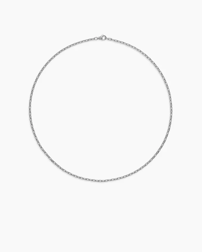 Mens DY Madison Chain Necklace In Sterling Silver 3mm Men David Yurman Chains Mens DY Madison Chain Necklace In Sterling Silver 3mm Men David Yurman Chains