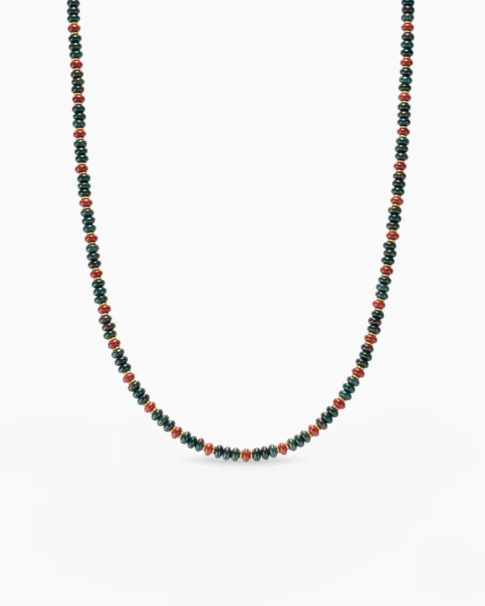 Mens Spiritual Beads Necklace In 18K Yellow Gold 4mm Men David Yurman Bead