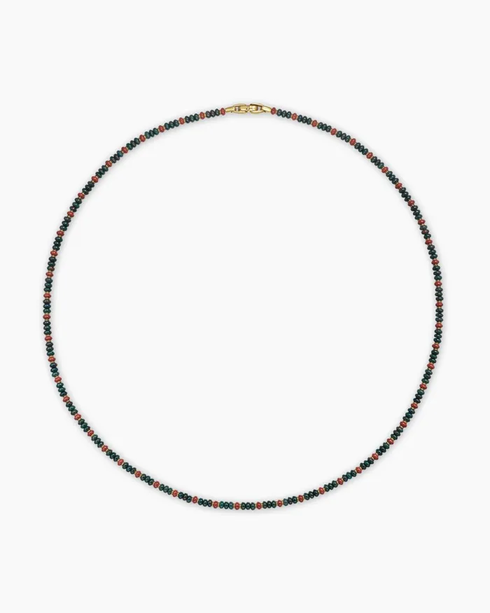 Mens Spiritual Beads Necklace In 18K Yellow Gold 4mm Men David Yurman Bead Mens Spiritual Beads Necklace In 18K Yellow Gold 4mm Men David Yurman Bead