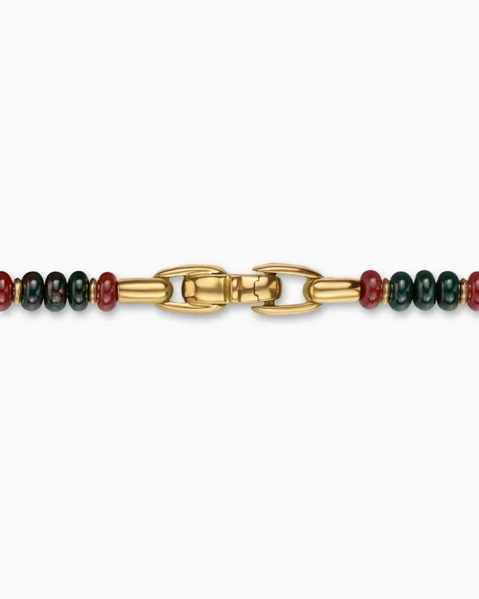Mens Spiritual Beads Necklace In 18K Yellow Gold 4mm Men David Yurman Bead Mens Spiritual Beads Necklace In 18K Yellow Gold 4mm Men David Yurman Bead