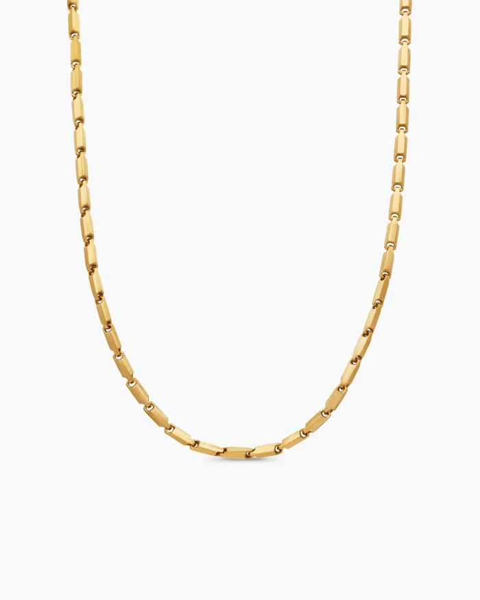 Mens Streamline Chain Necklace In 18K Yellow Gold 3mm Men David Yurman Chains Mens Streamline Chain Necklace In 18K Yellow Gold 3mm Men David Yurman Chains