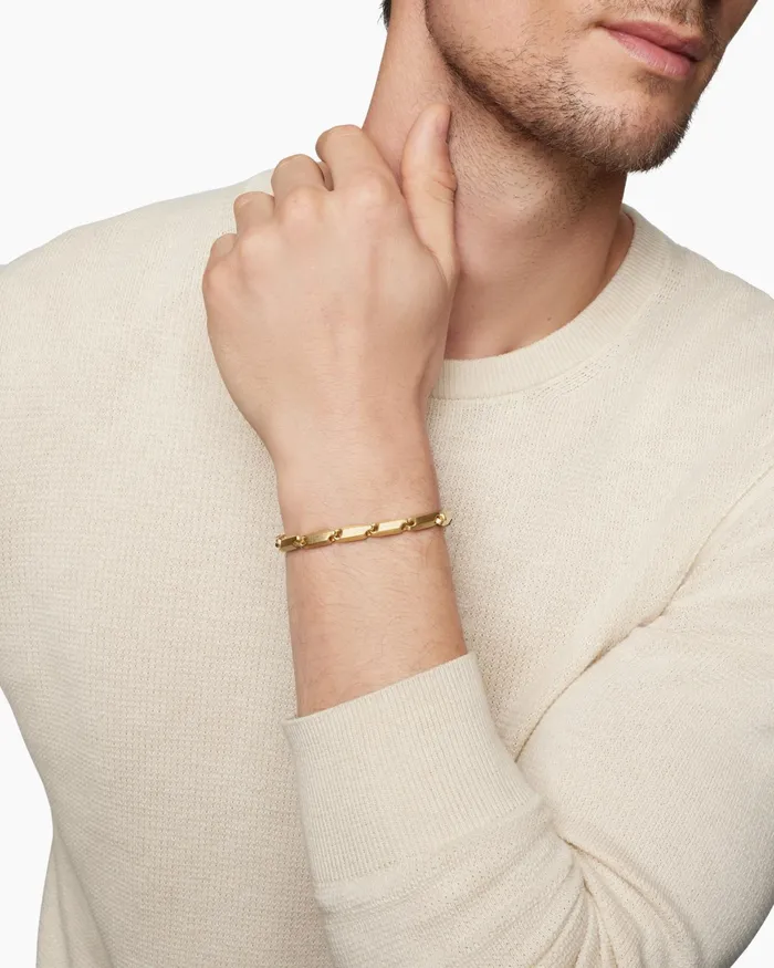 Mens Streamline Link Bracelet In 18K Yellow Gold 6mm Men David Yurman Chain Mens Streamline Link Bracelet In 18K Yellow Gold 6mm Men David Yurman Chain