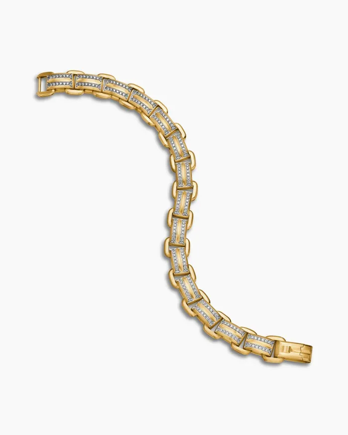 Mens Streamline Link Bracelet In 18K Yellow Gold 75mm Men David Yurman Chain Mens Streamline Link Bracelet In 18K Yellow Gold 75mm Men David Yurman Chain