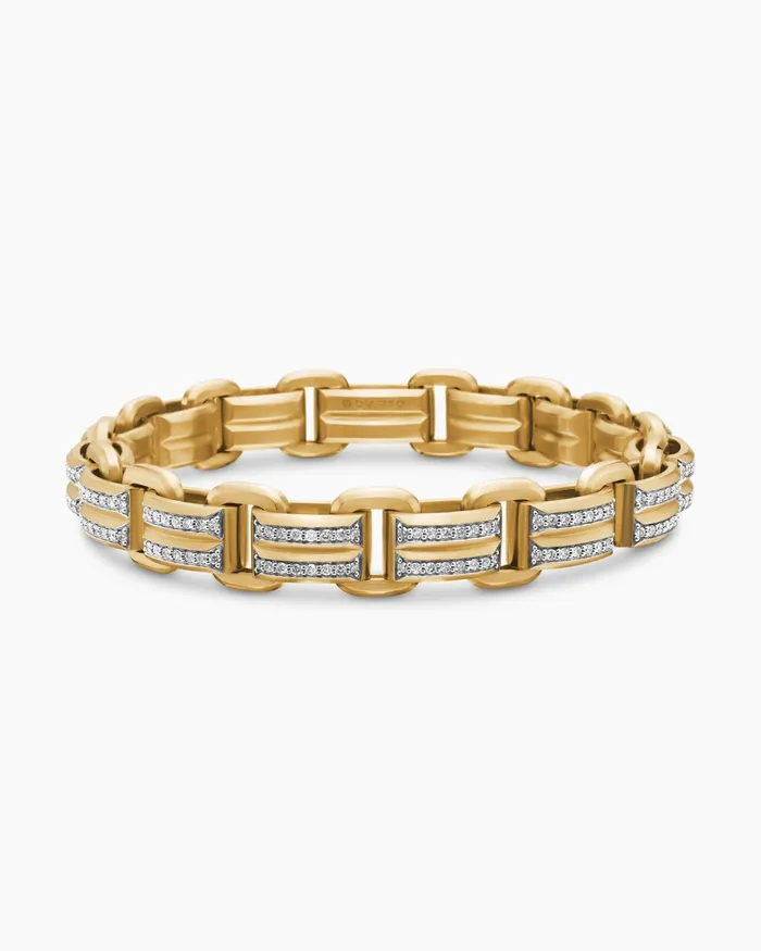 Mens Streamline Link Bracelet In 18K Yellow Gold 75mm Men David Yurman Chain Mens Streamline Link Bracelet In 18K Yellow Gold 75mm Men David Yurman Chain